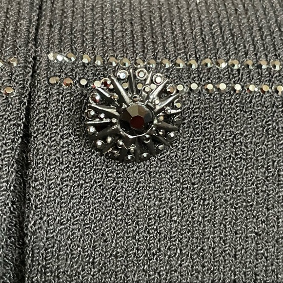 St. John Evening Black Studded Embellished Santana Knit Blazer Size 6 - Picture 10 of 10